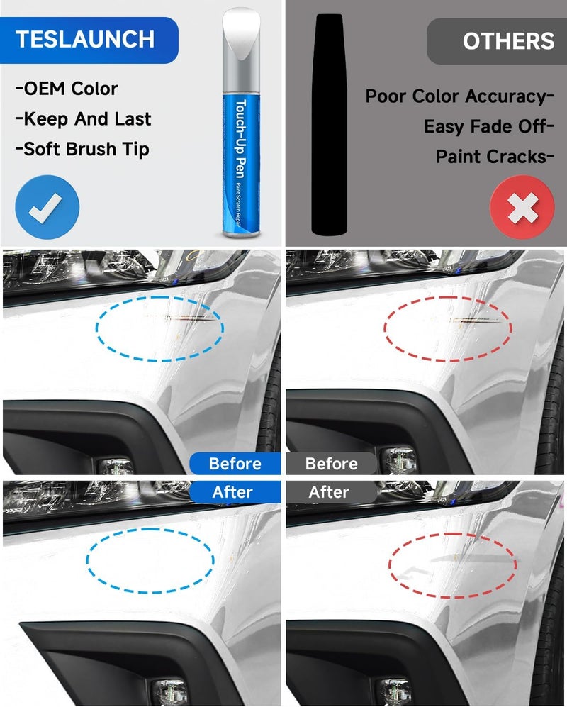 RSACET NH-578 Taffeta White Touch Up Paint Compatible with Honda Exact Match Touch Up Paint Car Scratch Repair - Image 2